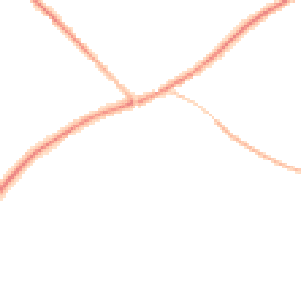 Night-time road noise heatmap for TR4 9PZ