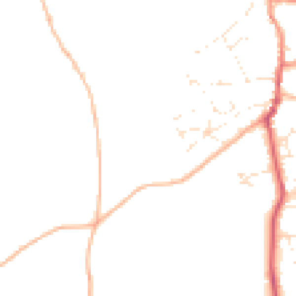 Daytime road noise heatmap for TR5 0AJ