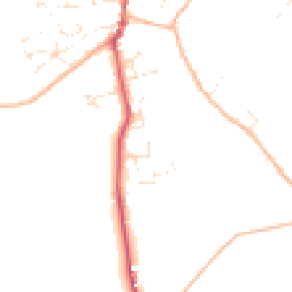 Daytime road noise heatmap for TR5 0AN