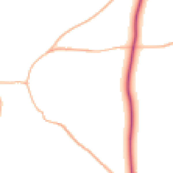 Daytime road noise heatmap for TR5 0QE