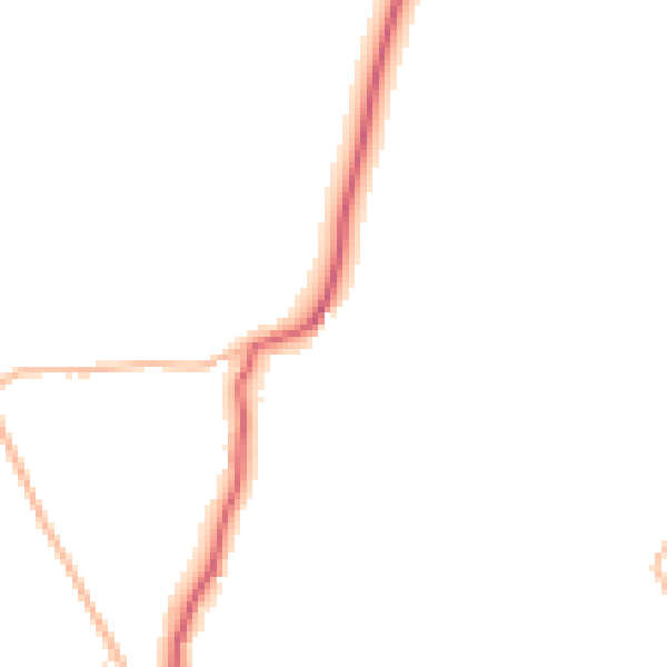Daytime road noise heatmap for TR5 0XT