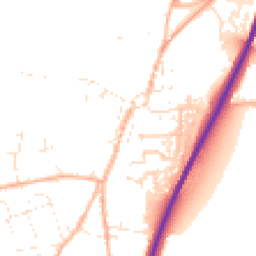 Daytime road noise heatmap for TR9 6FJ