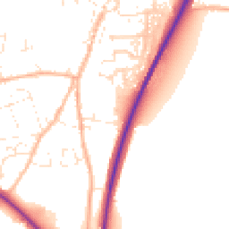 Daytime road noise heatmap for TR9 6FQ