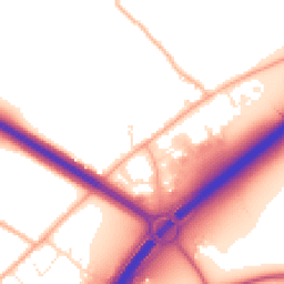 Daytime road noise heatmap for TR9 6HQ