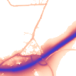Daytime road noise heatmap for TR9 6JT