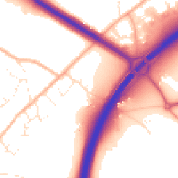 Daytime road noise heatmap for TR9 6LQ