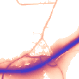 Daytime road noise heatmap for TR9 6NX
