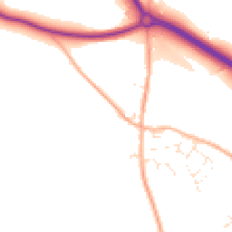 Daytime road noise heatmap for TR9 6PY