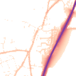 Daytime road noise heatmap for TR9 6RJ