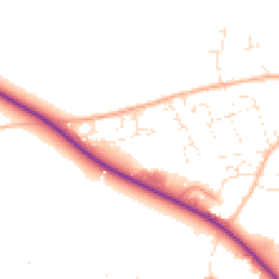 Daytime road noise heatmap for TR9 6SY