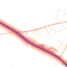 Daytime road noise heatmap for TR9 6SZ