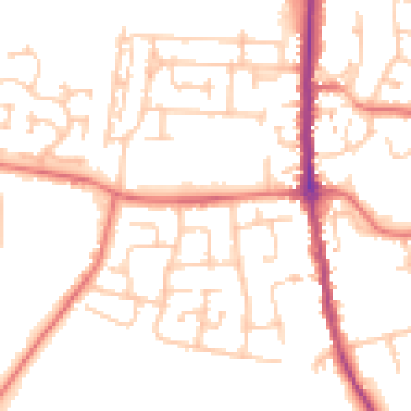 Daytime road noise heatmap for TS11 6AF