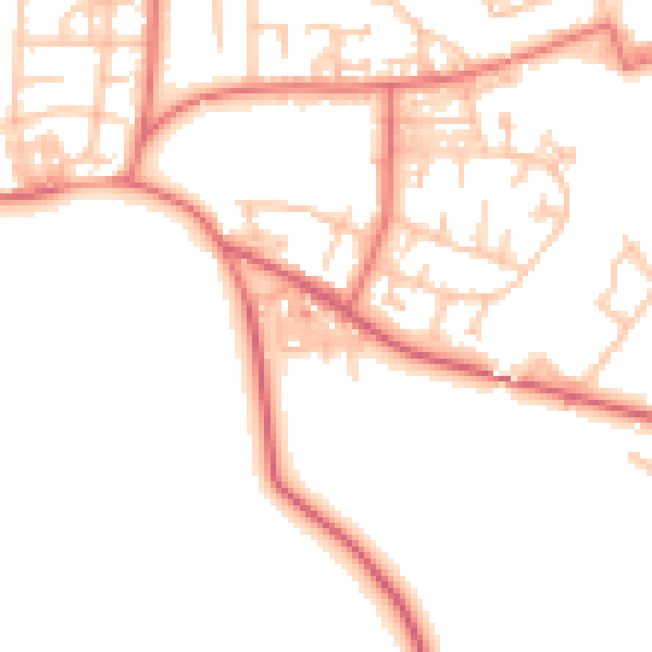 Daytime road noise heatmap for TS12 2AF