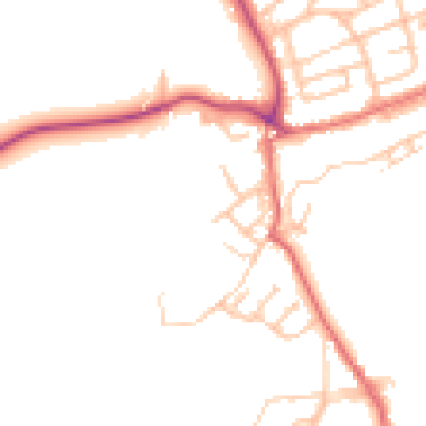 Daytime road noise heatmap for TS12 2BS