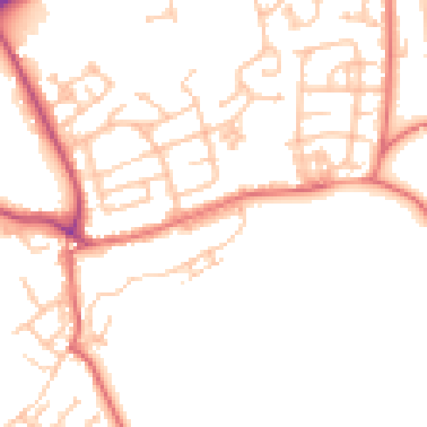 Daytime road noise heatmap for TS12 2EA