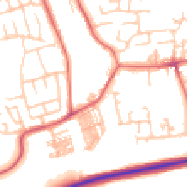 Daytime road noise heatmap for TS12 2PF