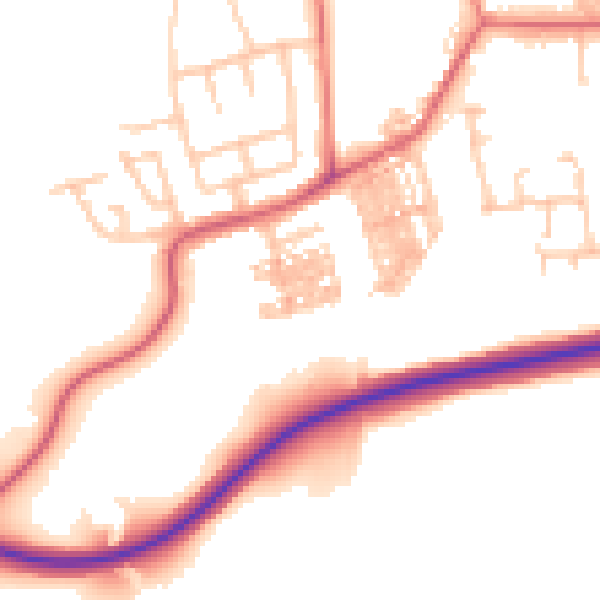 Daytime road noise heatmap for TS12 2TU