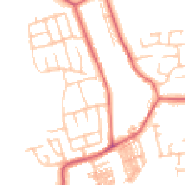 Daytime road noise heatmap for TS12 2ZU