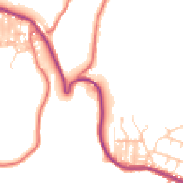 Daytime road noise heatmap for TS13 4AN