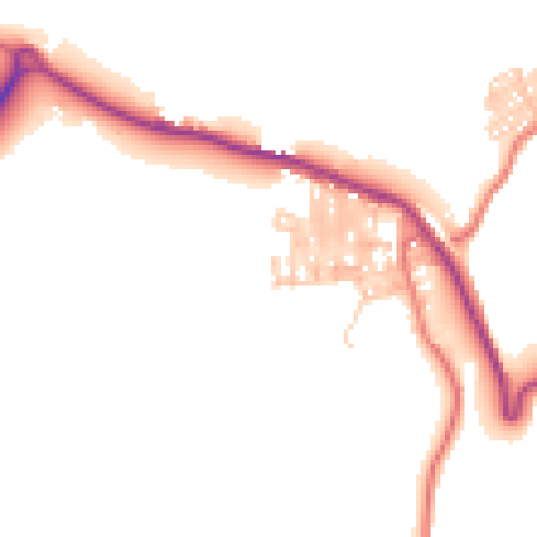Daytime road noise heatmap for TS13 4DF