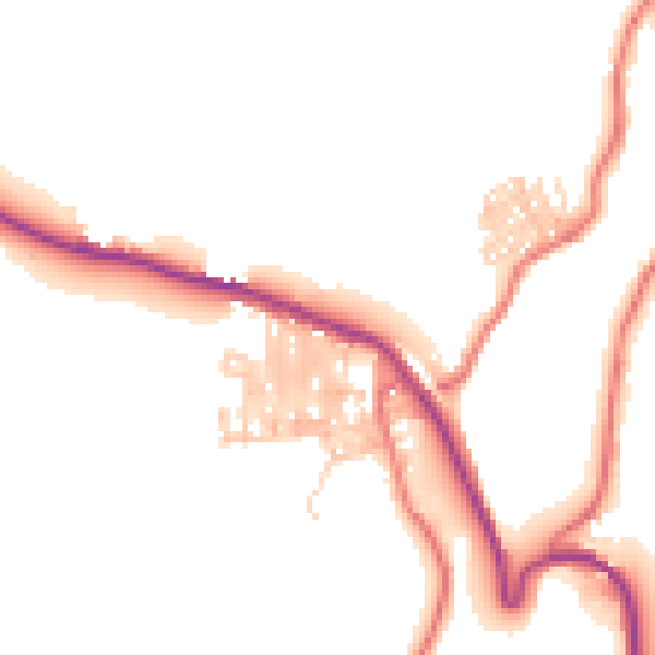 Daytime road noise heatmap for TS13 4DG