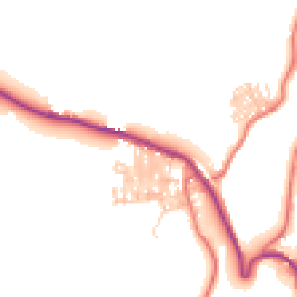 Daytime road noise heatmap for TS13 4DP