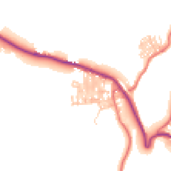 Daytime road noise heatmap for TS13 4DX