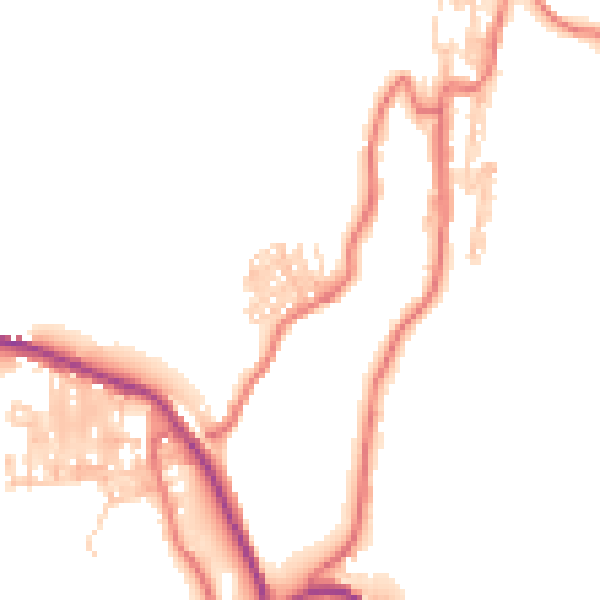 Daytime road noise heatmap for TS13 4EJ