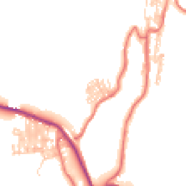 Daytime road noise heatmap for TS13 4EL