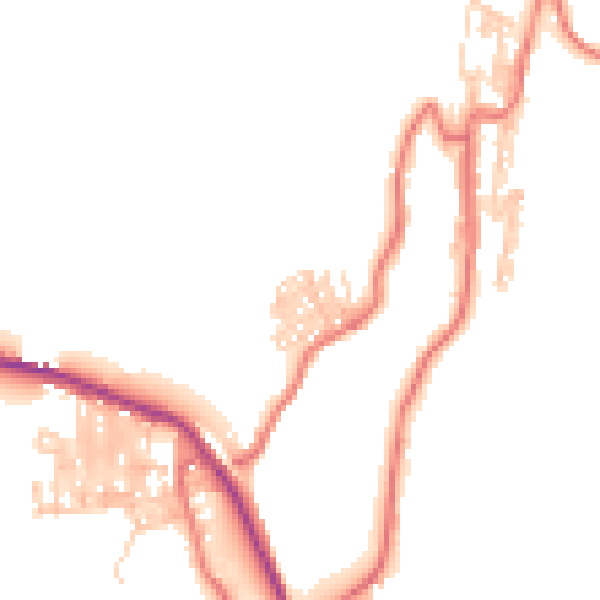 Daytime road noise heatmap for TS13 4EN