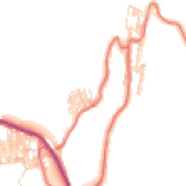 Daytime road noise heatmap for TS13 4ES