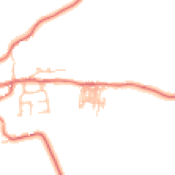 Daytime road noise heatmap for TS13 4LL