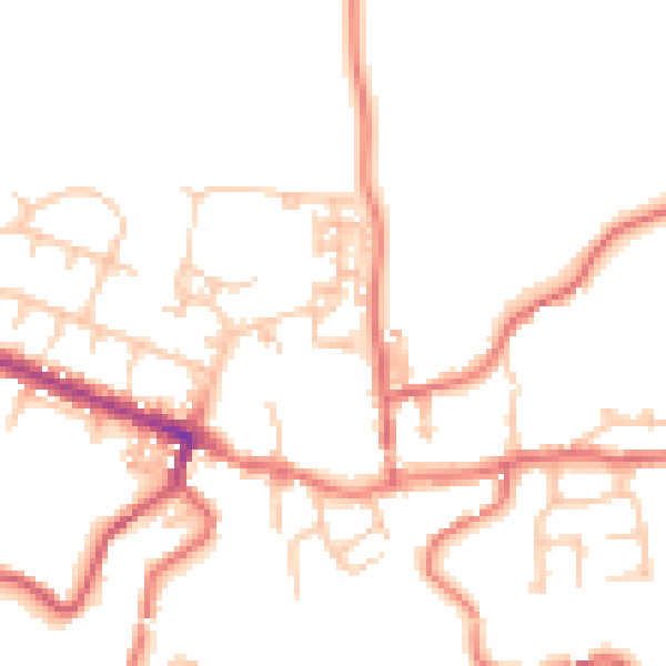 Daytime road noise heatmap for TS13 4XS