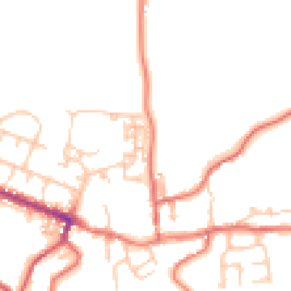 Daytime road noise heatmap for TS13 4XT