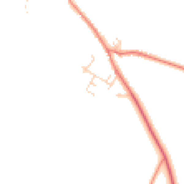 Daytime road noise heatmap for TS13 5HN