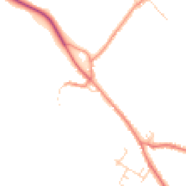 Daytime road noise heatmap for TS13 5JW