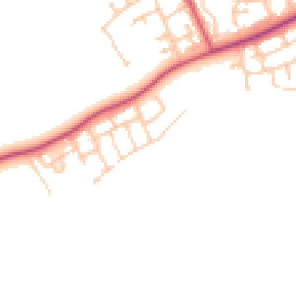 Daytime road noise heatmap for TS15 9BZ