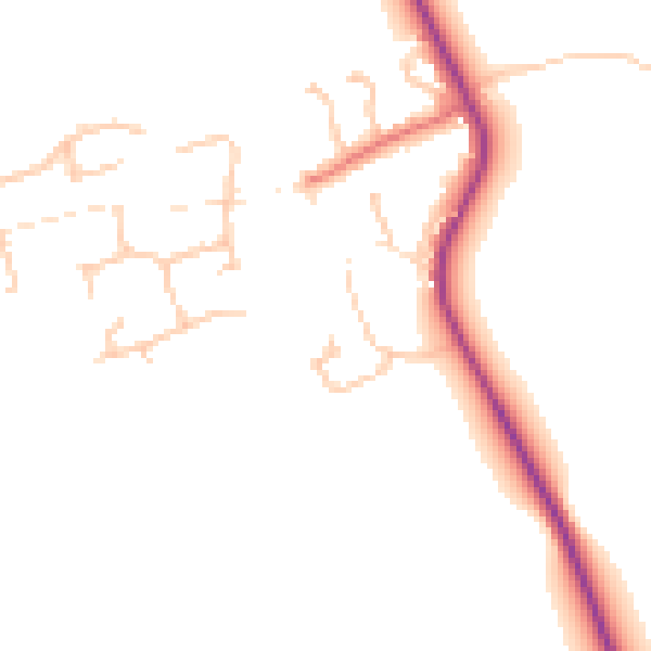Daytime road noise heatmap for TS15 9YG