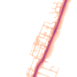 Daytime road noise heatmap for TS16 0AL