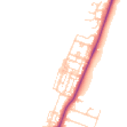 Daytime road noise heatmap for TS16 0AN