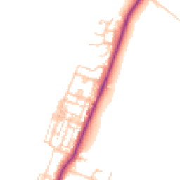 Daytime road noise heatmap for TS16 0AZ