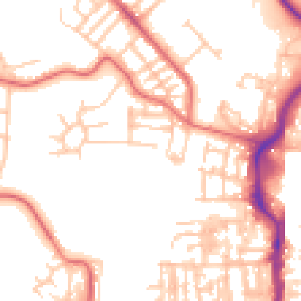 Daytime road noise heatmap for TS19 0AG