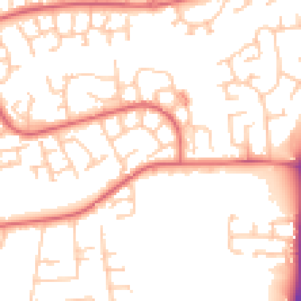 Daytime road noise heatmap for TS19 0UF