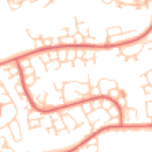 Daytime road noise heatmap for TS19 0XR