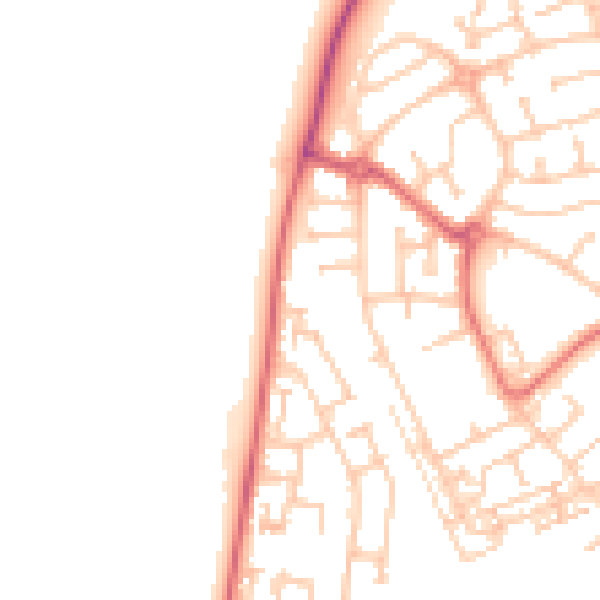 Daytime road noise heatmap for TS19 8UU