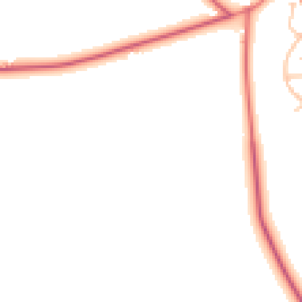 Daytime road noise heatmap for TS21 1AZ
