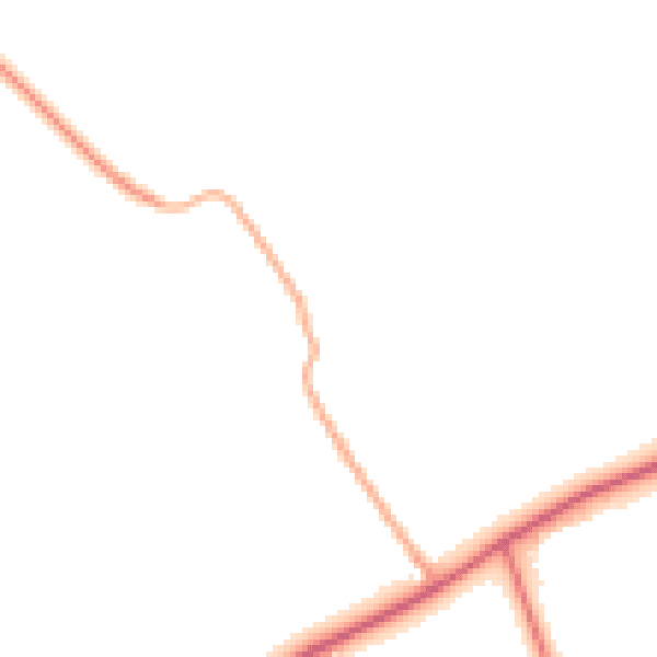 Daytime road noise heatmap for TS21 1BW