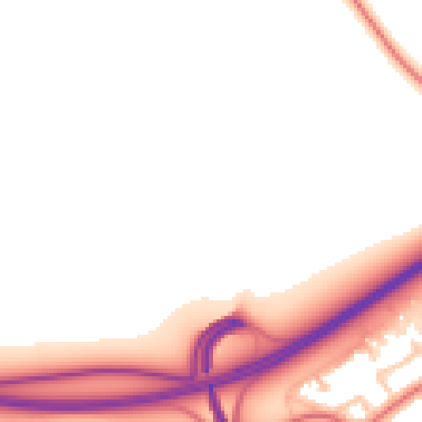 Daytime road noise heatmap for TS21 1DH