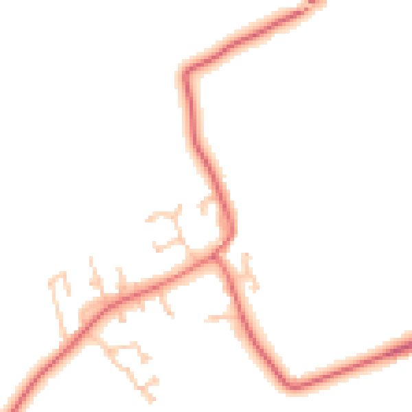 Daytime road noise heatmap for TS21 1DS