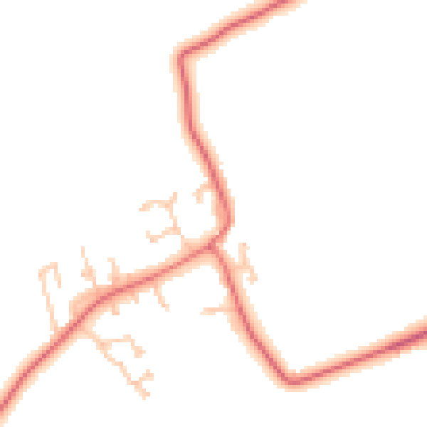 Daytime road noise heatmap for TS21 1DU